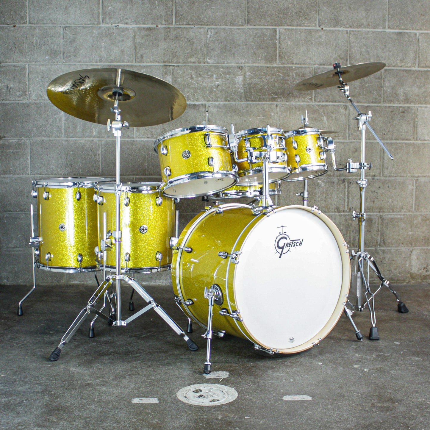 Gretsch Catalina Maple 7-Piece Shell Pack (22,8,10,12,14,16,SD) - Lemon Sparkle