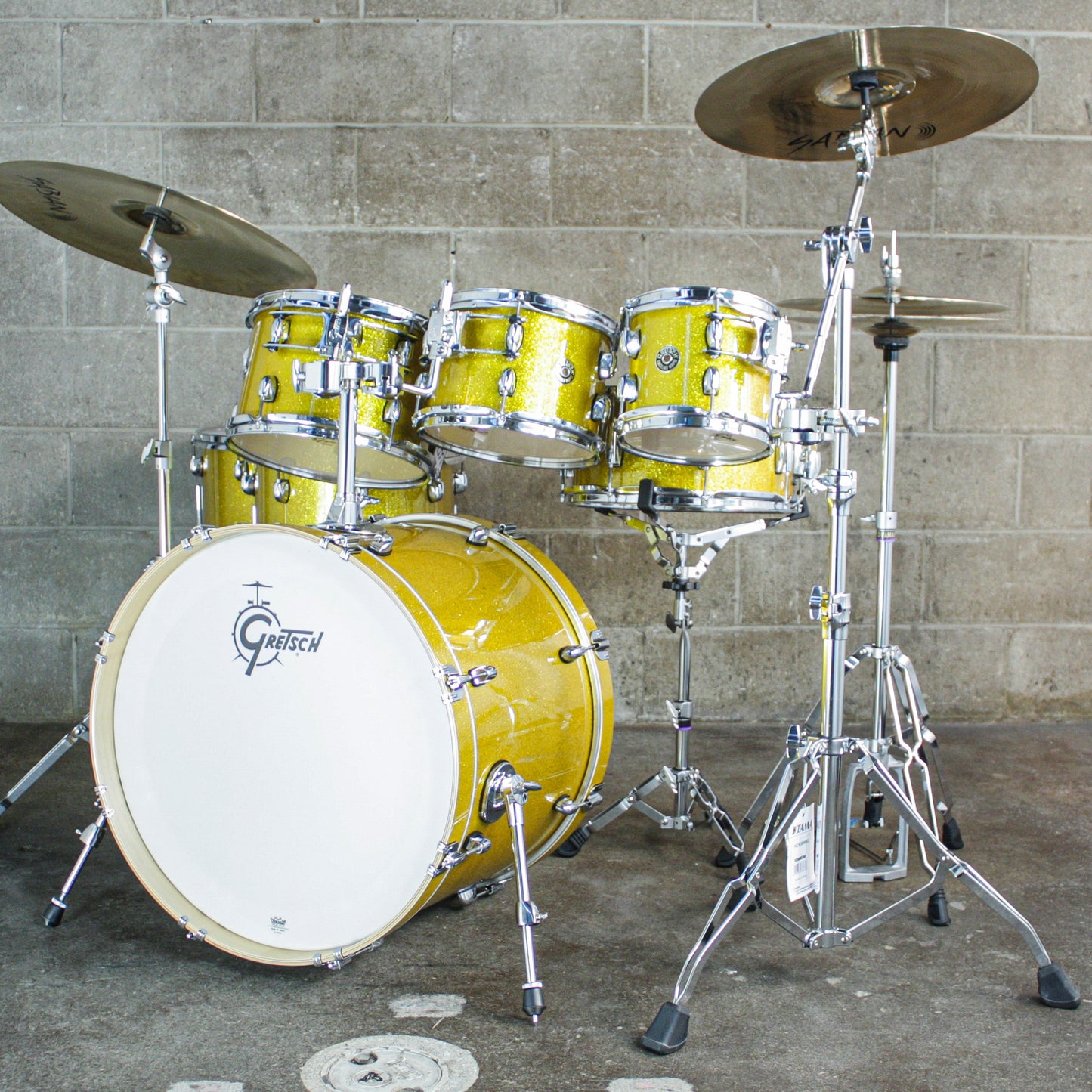 Gretsch Catalina Maple 7-Piece Shell Pack (22,8,10,12,14,16,SD) - Lemon Sparkle