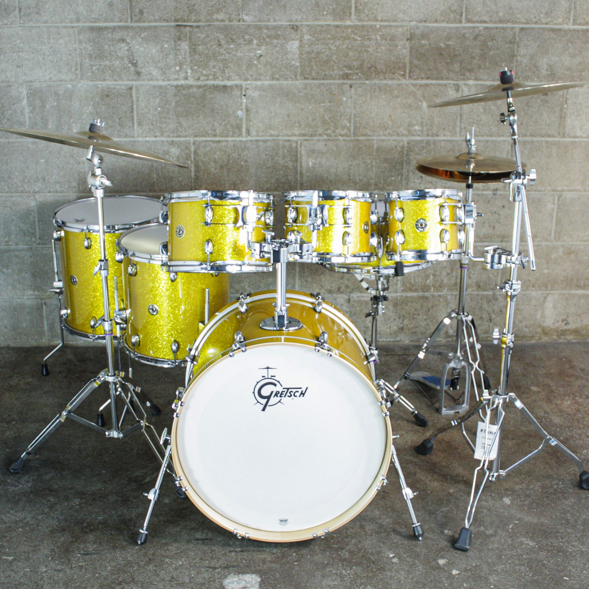 Gretsch Catalina Maple 7-Piece Shell Pack (22,8,10,12,14,16,SD) - Lemon Sparkle