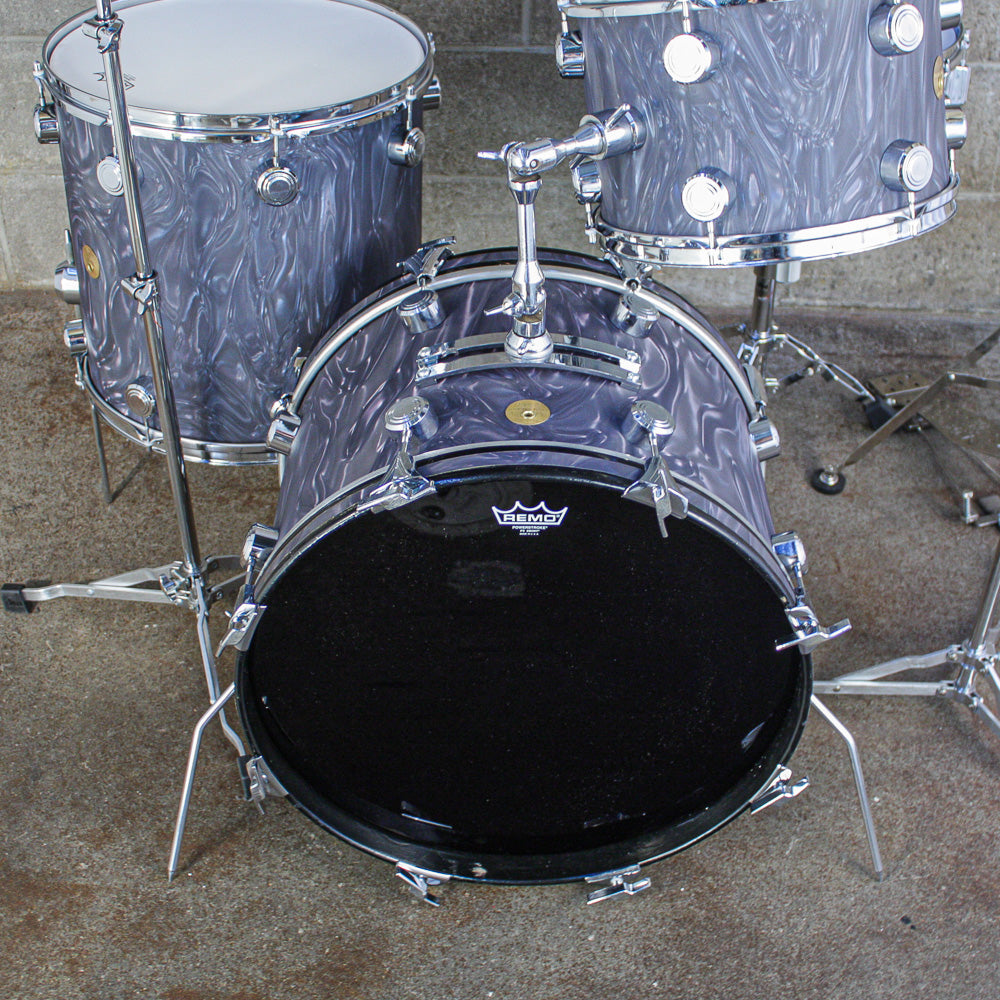 Hayman Vibrasonic "Pacemaker" Drum Kit in Charcoal Satin Flame