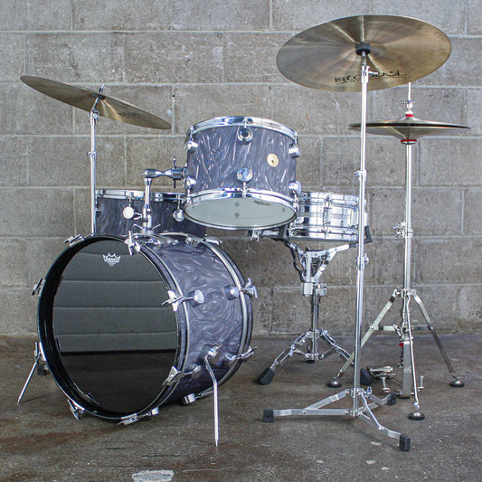 Hayman Vibrasonic "Pacemaker" Drum Kit in Charcoal Satin Flame