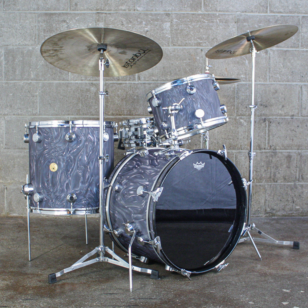 Hayman Vibrasonic "Pacemaker" Drum Kit in Charcoal Satin Flame