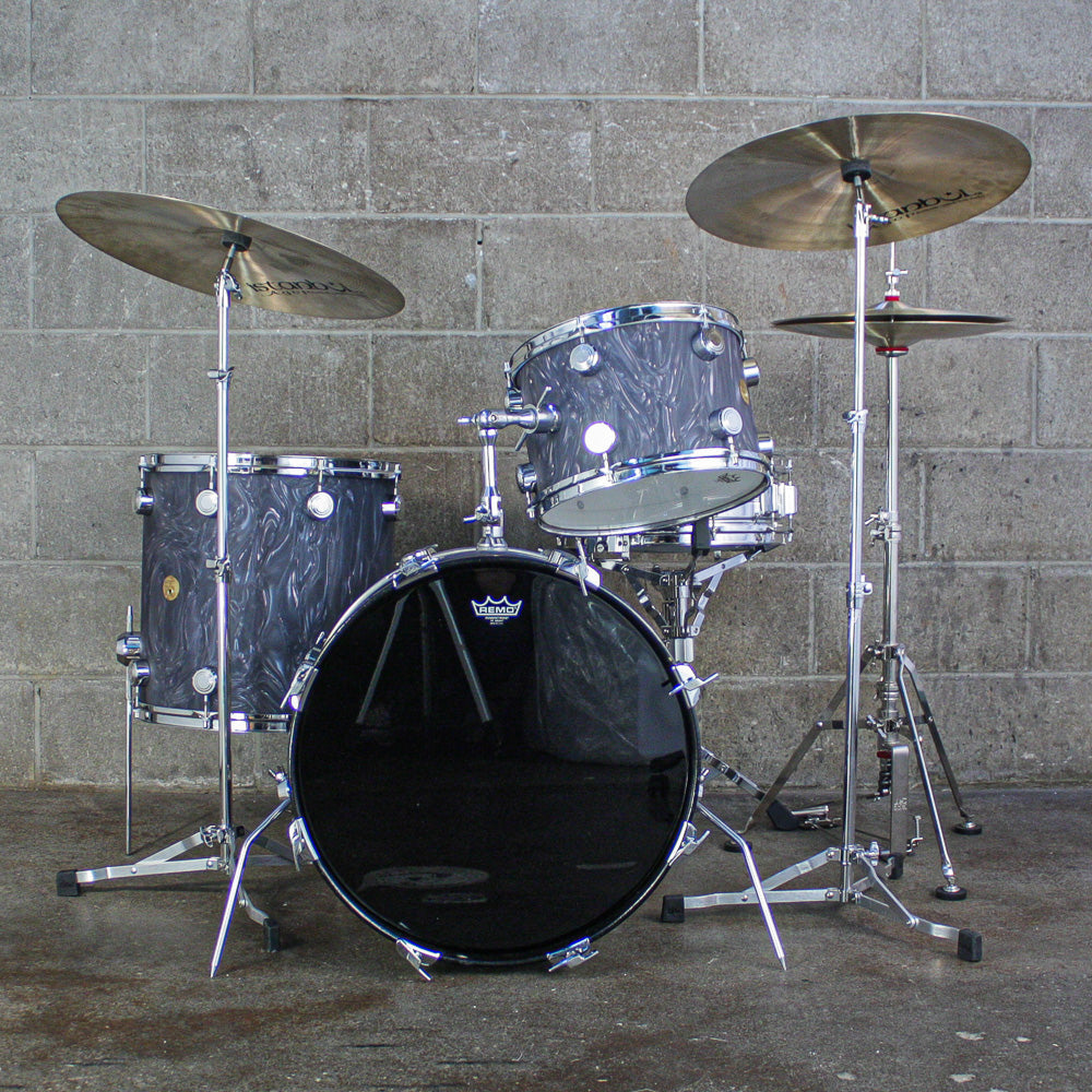 Hayman Vibrasonic "Pacemaker" Drum Kit in Charcoal Satin Flame