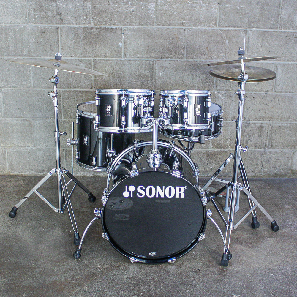 Sonor AQ1 5 Piece Piano Black Drum Kit (w/ Hardware)