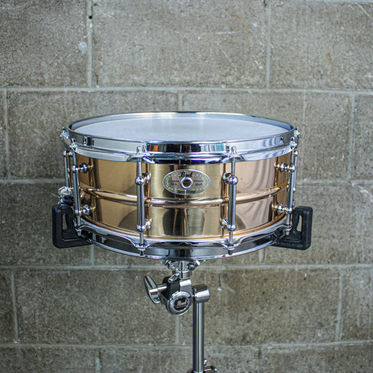 Pearl 5.5" x 14" Pearl Bronze Sensitone Snare Drum with Tube Lugs - Early 2000's