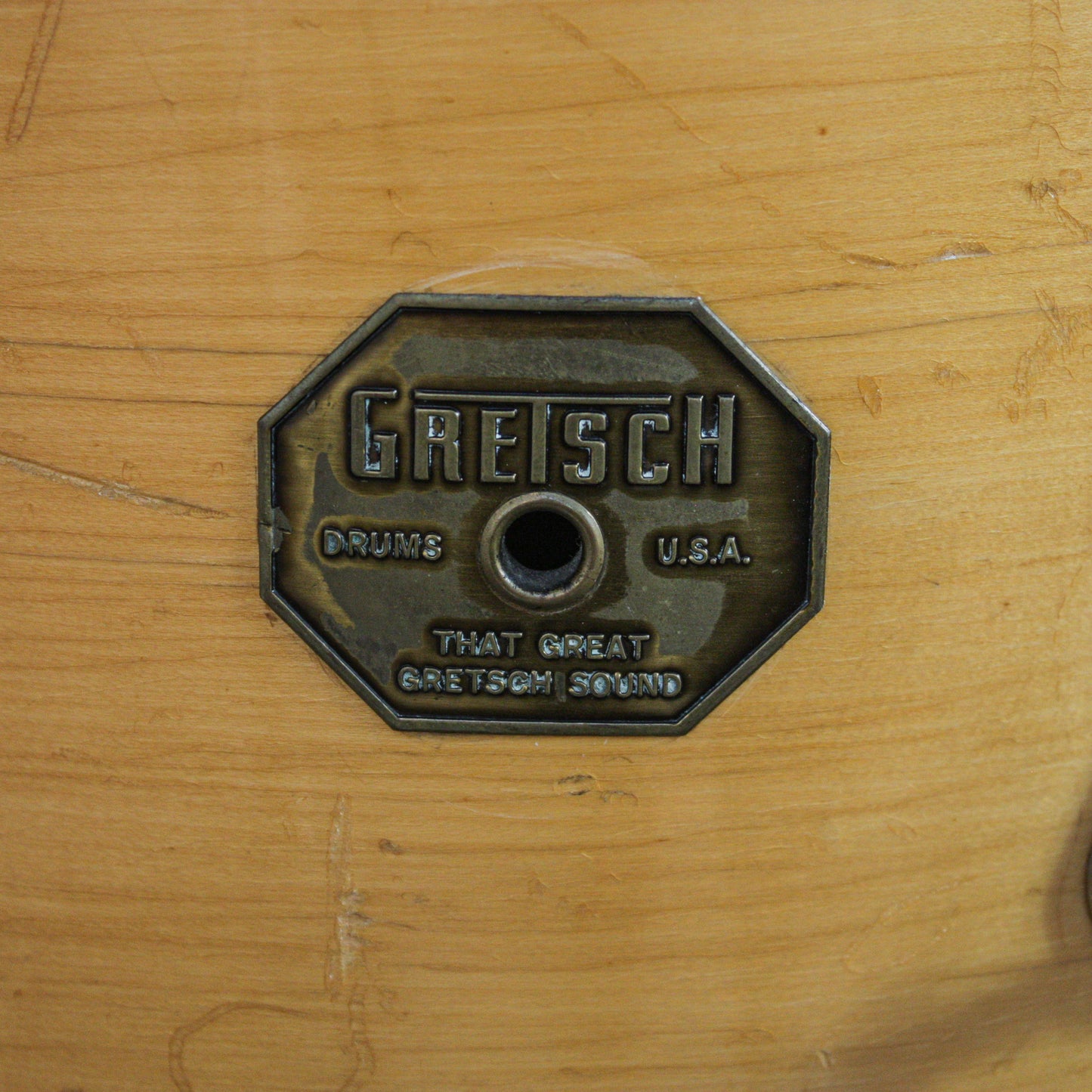 Gretsch 70s Stop Sign Badge Natural Maple 5 Piece Kit