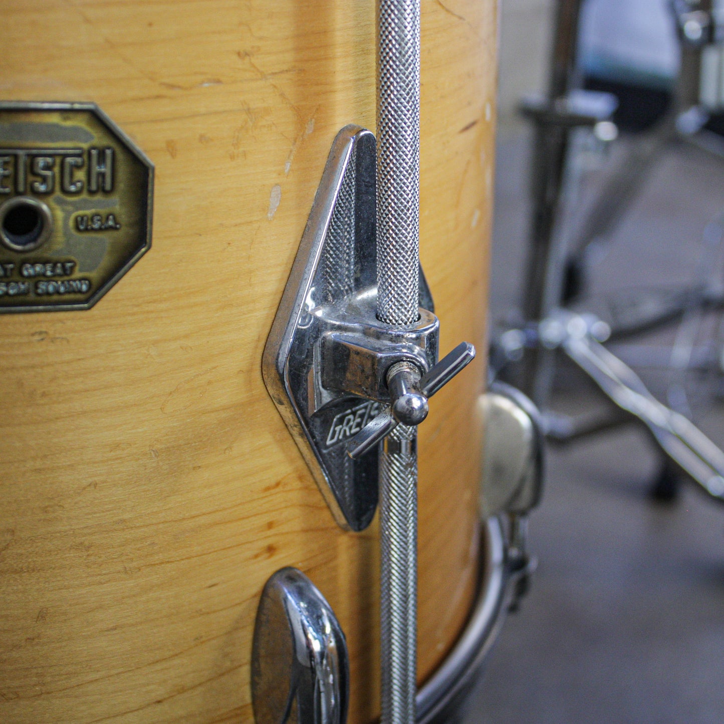 Gretsch 70s Stop Sign Badge Natural Maple 5 Piece Kit