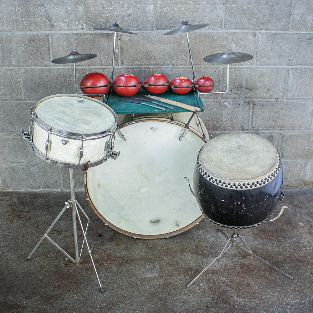 Leedy Late 30's - Early 40's "Full Dress" Marine Pearl Drum Outfit