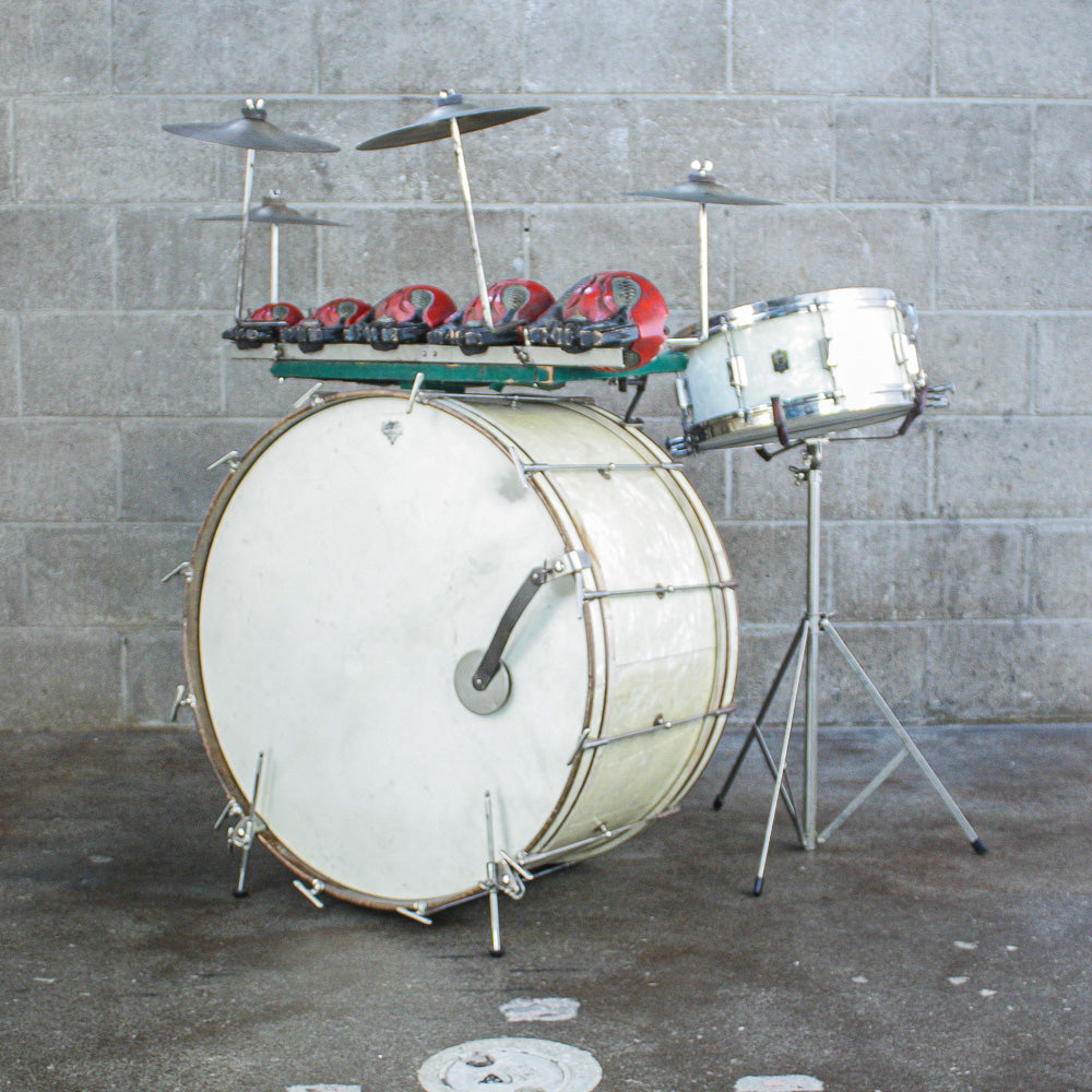 Leedy Late 30's - Early 40's "Full Dress" Marine Pearl Drum Outfit
