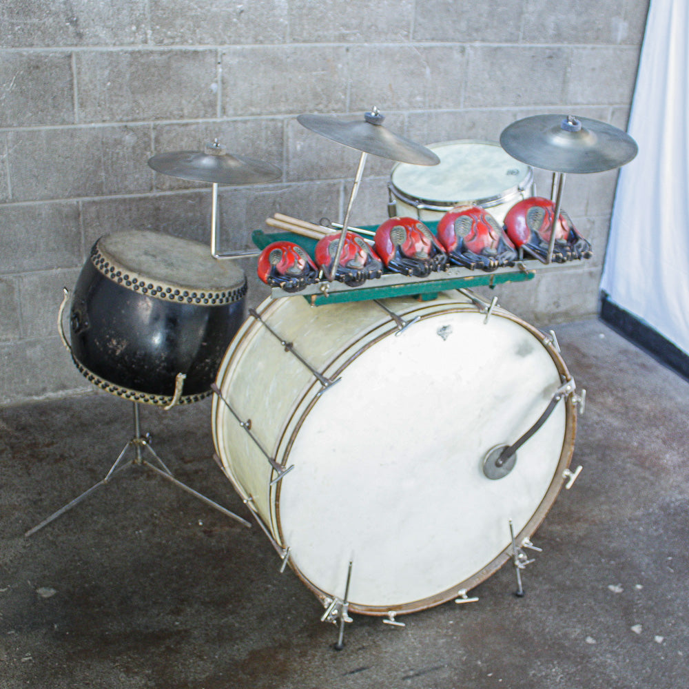 Leedy Late 30's - Early 40's "Full Dress" Marine Pearl Drum Outfit