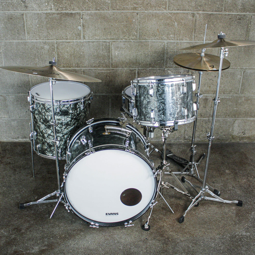 Leedy Late 50s/Early 60s 3 Piece Drum Kit (13/16/20) in Black Diamond Pearl