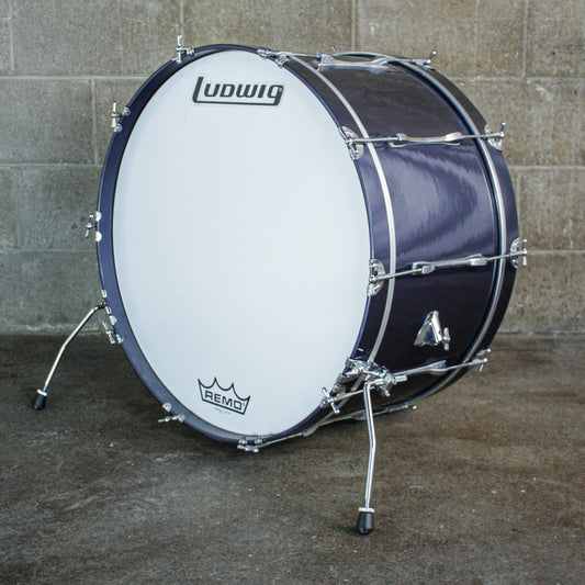 Ludwig 14" x 28" Early 80s High Tension Bass Drum (w/ DW Hoop Clamp Spurs)
