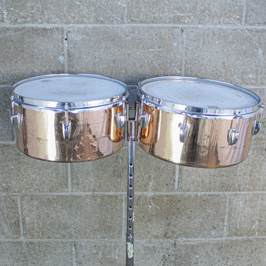 Ludwig 1970's 13" & 14" Copper Timbales