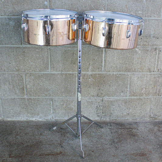 Ludwig 1970's 13" & 14" Copper Timbales