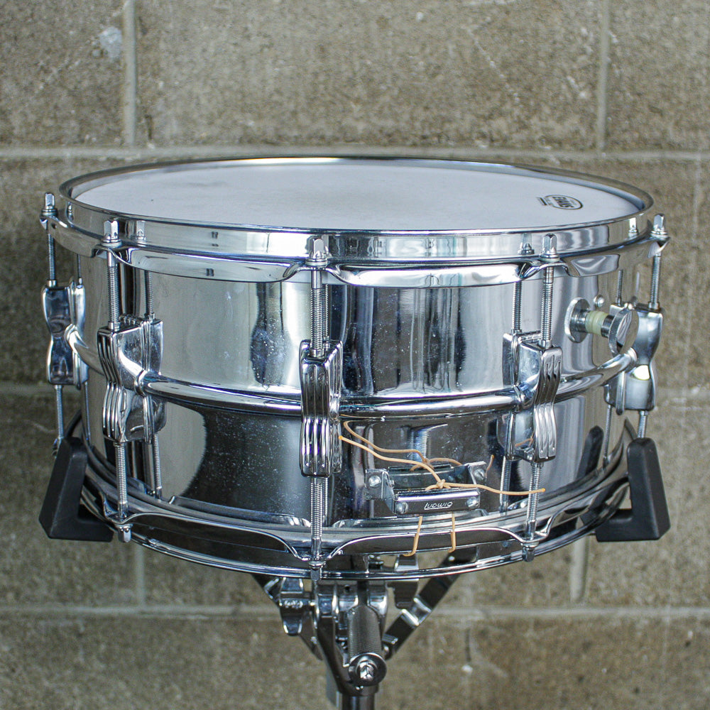 Ludwig 6.5" x 14" “Bowtie Supraphonic” (Large Keystone / Chicago) – Transitional Era, ca. 1984