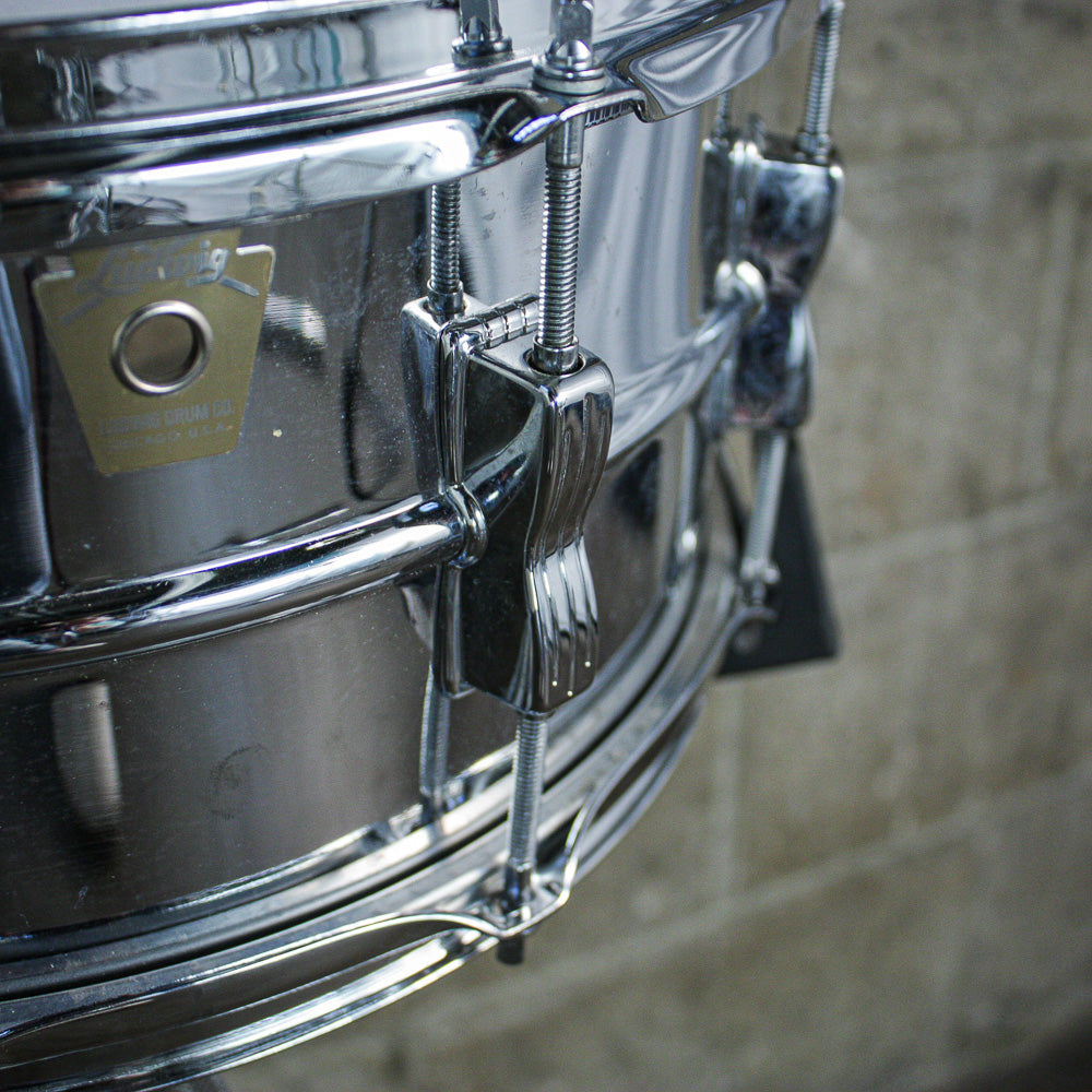 Ludwig 6.5" x 14" “Bowtie Supraphonic” (Large Keystone / Chicago) – Transitional Era, ca. 1984