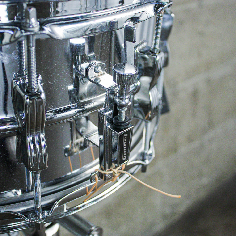 Ludwig 6.5" x 14" “Bowtie Supraphonic” (Large Keystone / Chicago) – Transitional Era, ca. 1984