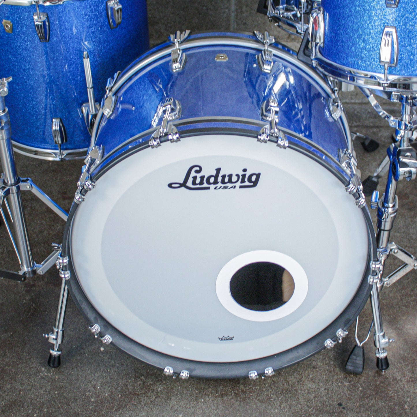 Ludwig Classic Maple Blue Sparkle Fab 3 Piece Kit