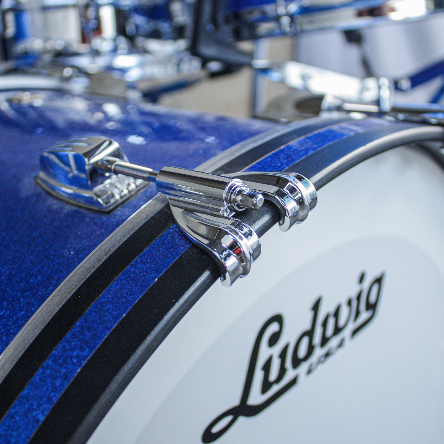 Ludwig Classic Maple Blue Sparkle Fab 3 Piece Kit