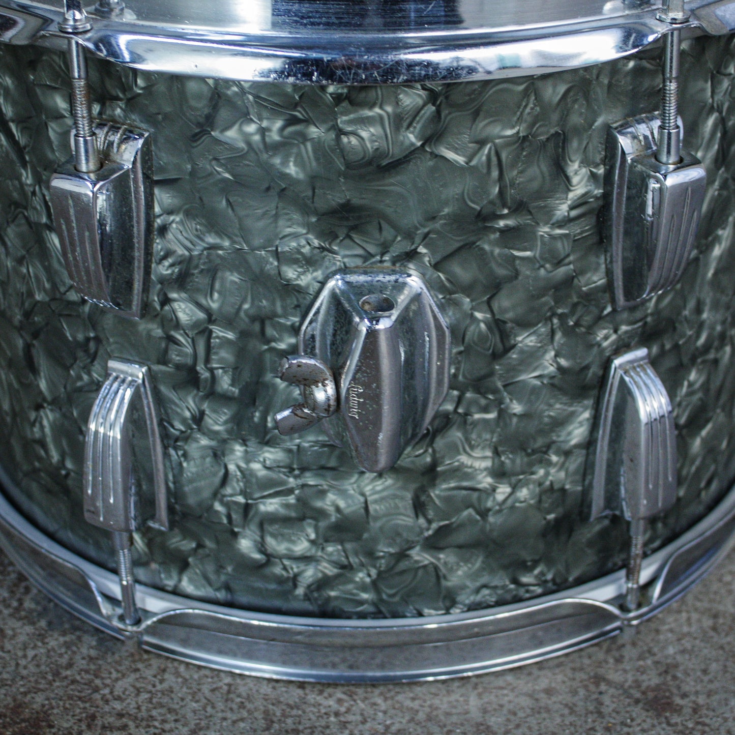 Ludwig Downbeat 9" x 13" Tom Black Diamond 60-63 Era