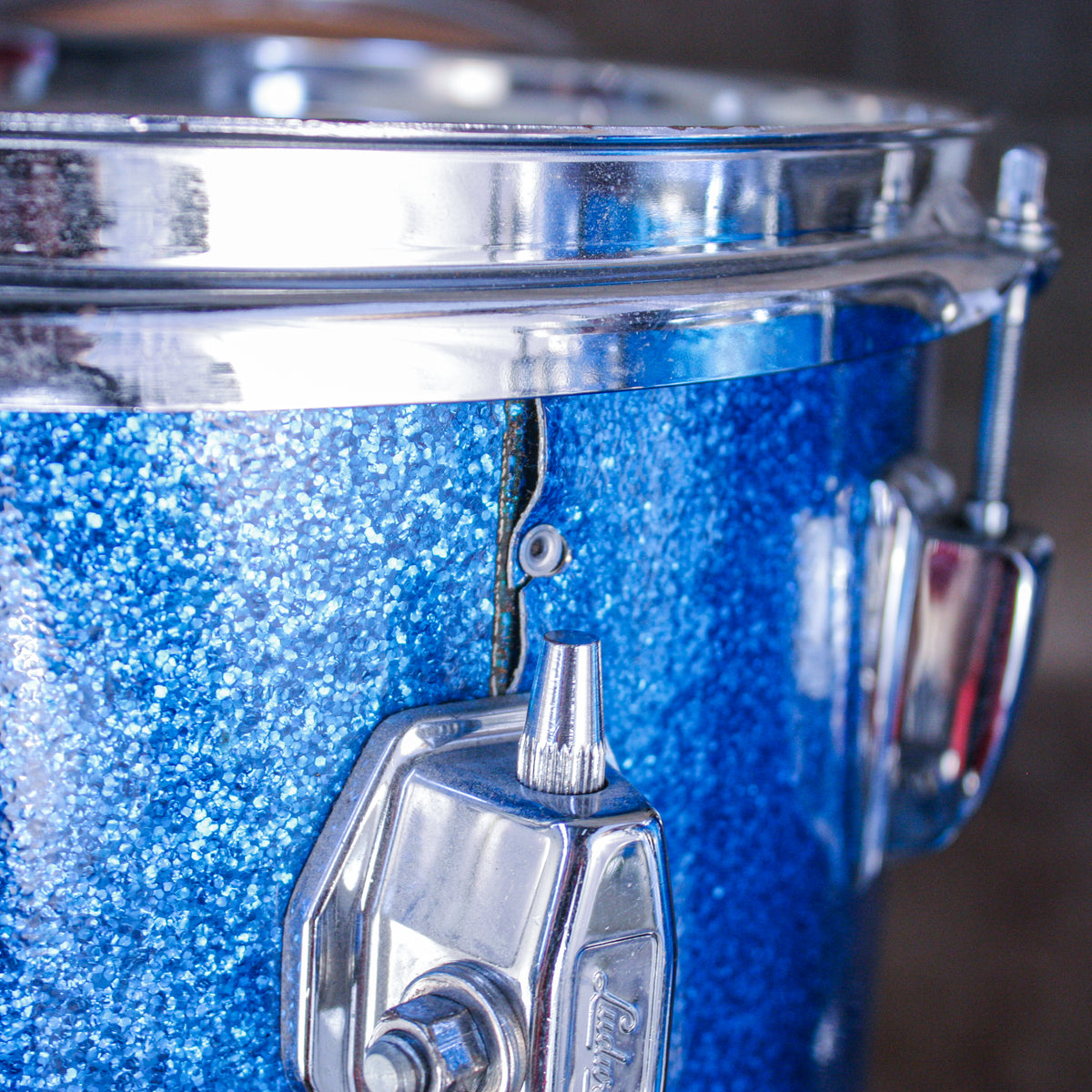 Ludwig Early 80s Blue Sparkle Drumkit (24/16/14/13)