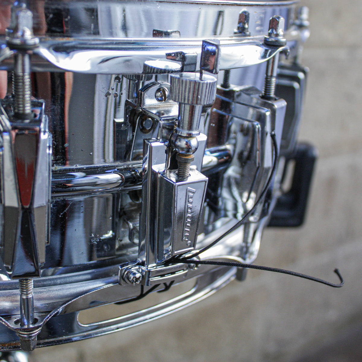 Ludwig LM400 Supraphonic 5x14 Snare Drum – Early Blue & Olive Badge
