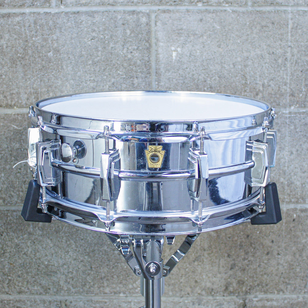 Ludwig No. 400 1966 Supra-Phonic 5" x 14" Metal Snare Drum (w/ COB Hoops)