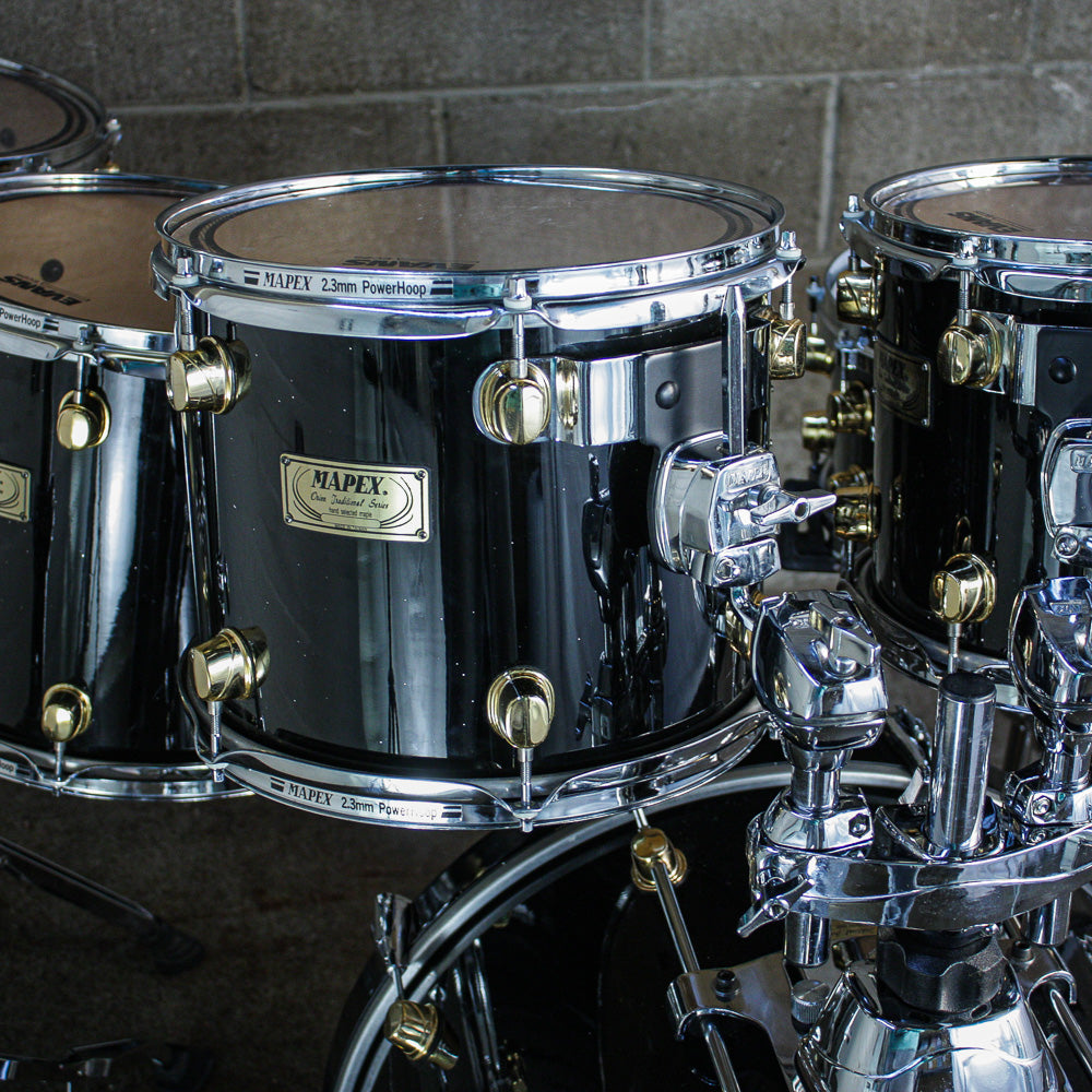 Mapex Orion Traditional Maple – Black Star Finish (Mid-1990s) - (10/12/14/16/22/SNR)