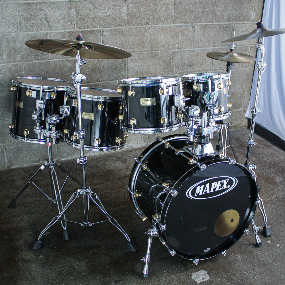 Mapex Orion Traditional Maple – Black Star Finish (Mid-1990s) - (10/12/14/16/22/SNR)