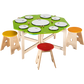 Nino Classroom Hand Drum Group Rhythm Set with Chairs