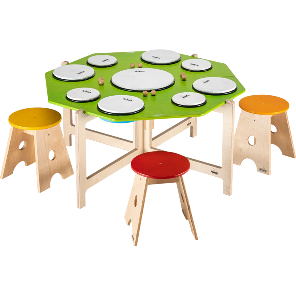 Nino Classroom Hand Drum Group Rhythm Set with Chairs