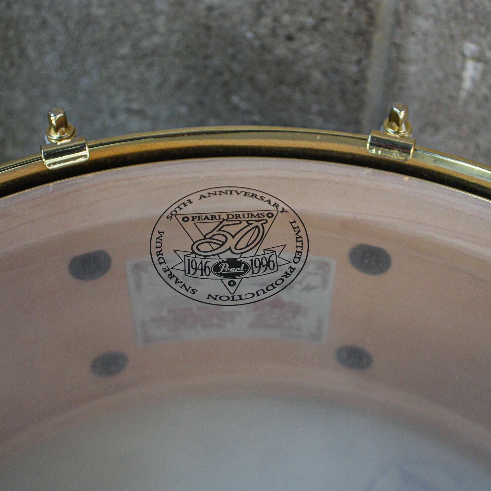 Pearl 5.5" x 14" 50th Anniversary Solid Maple 24K Gold Plated Snare Drum
