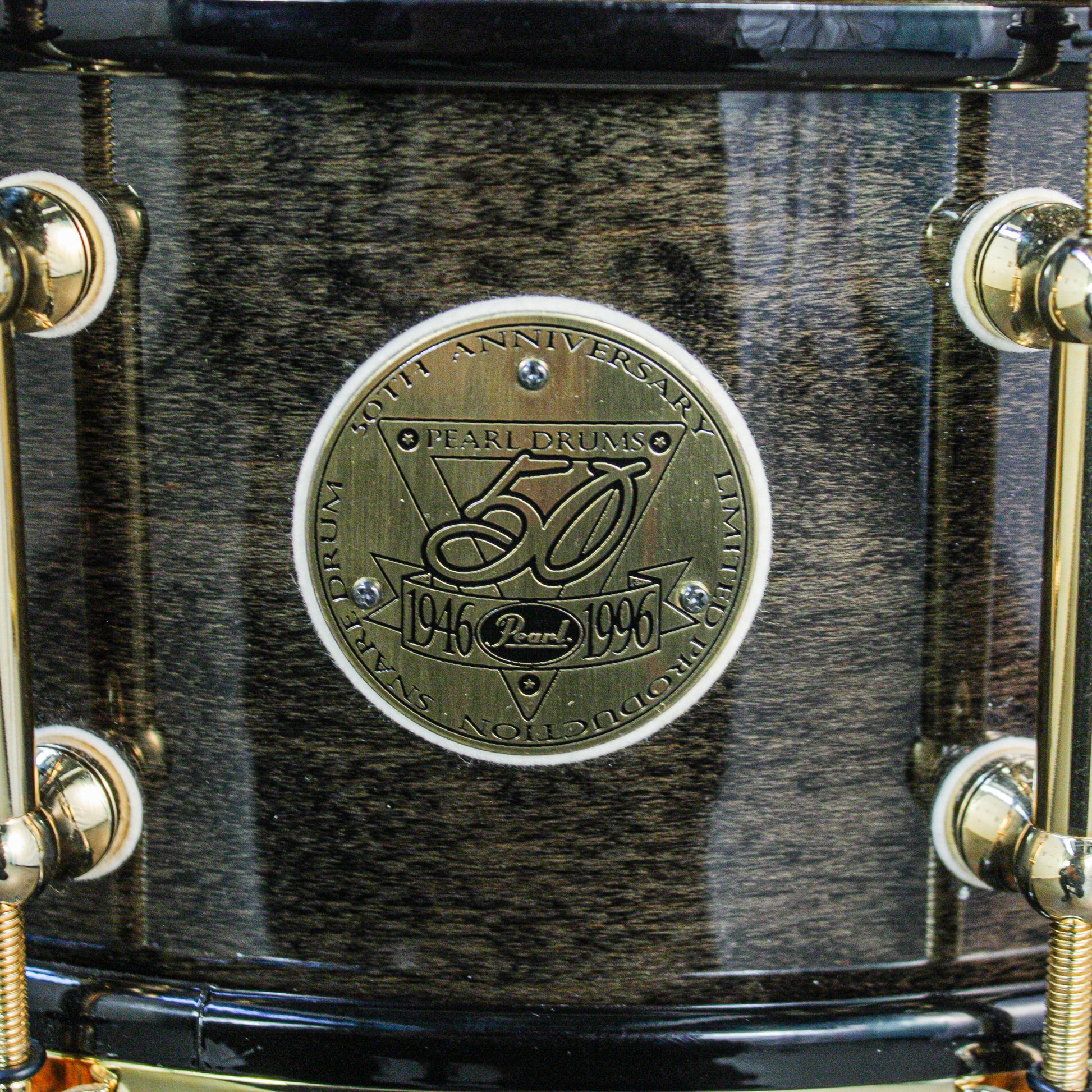 Pearl 5.5" x 14" 50th Anniversary Solid Maple 24K Gold Plated Snare Drum