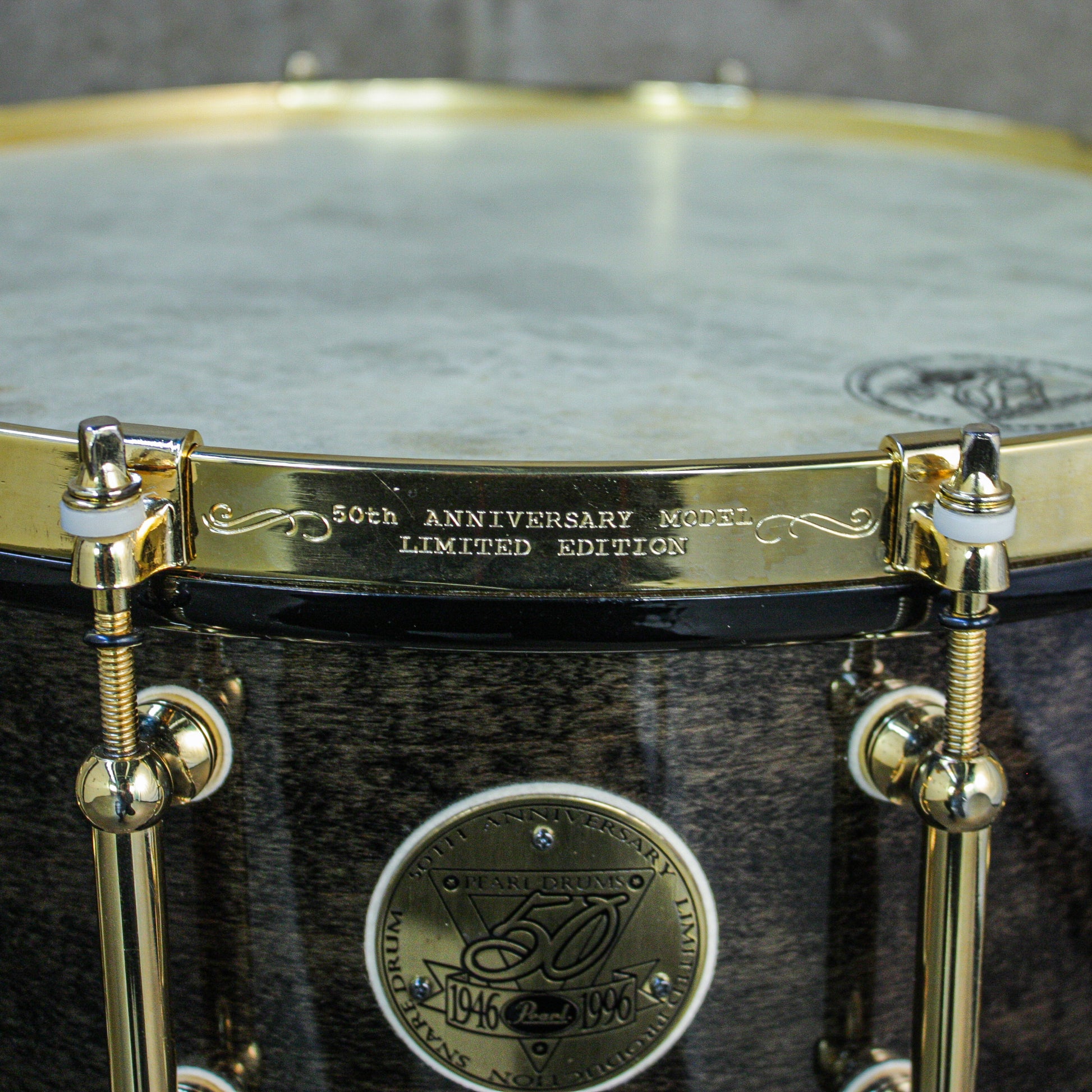 Pearl 5.5" x 14" 50th Anniversary Solid Maple 24K Gold Plated Snare Drum
