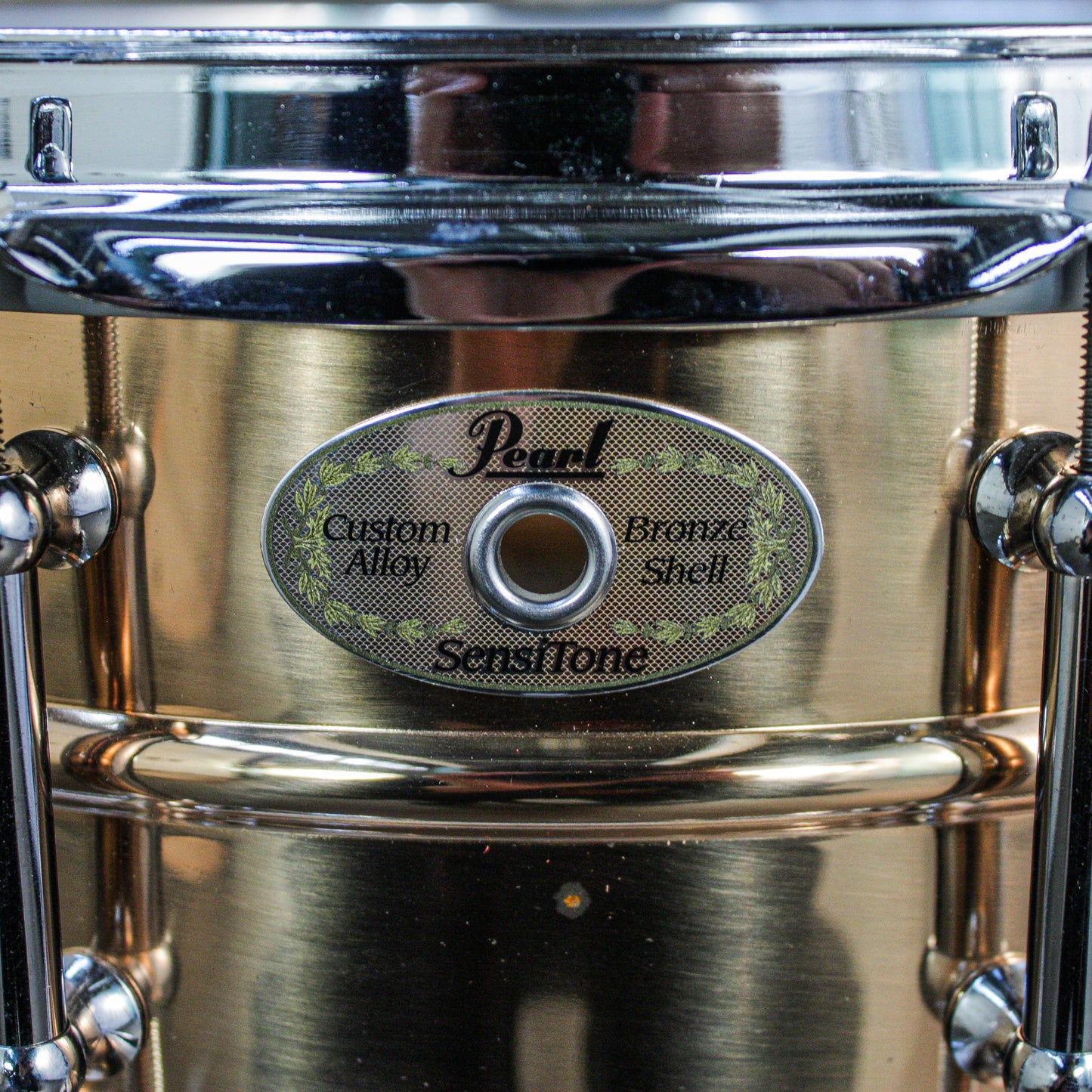Pearl 5.5" x 14" Pearl Bronze Sensitone Snare Drum with Tube Lugs - Early 2000's