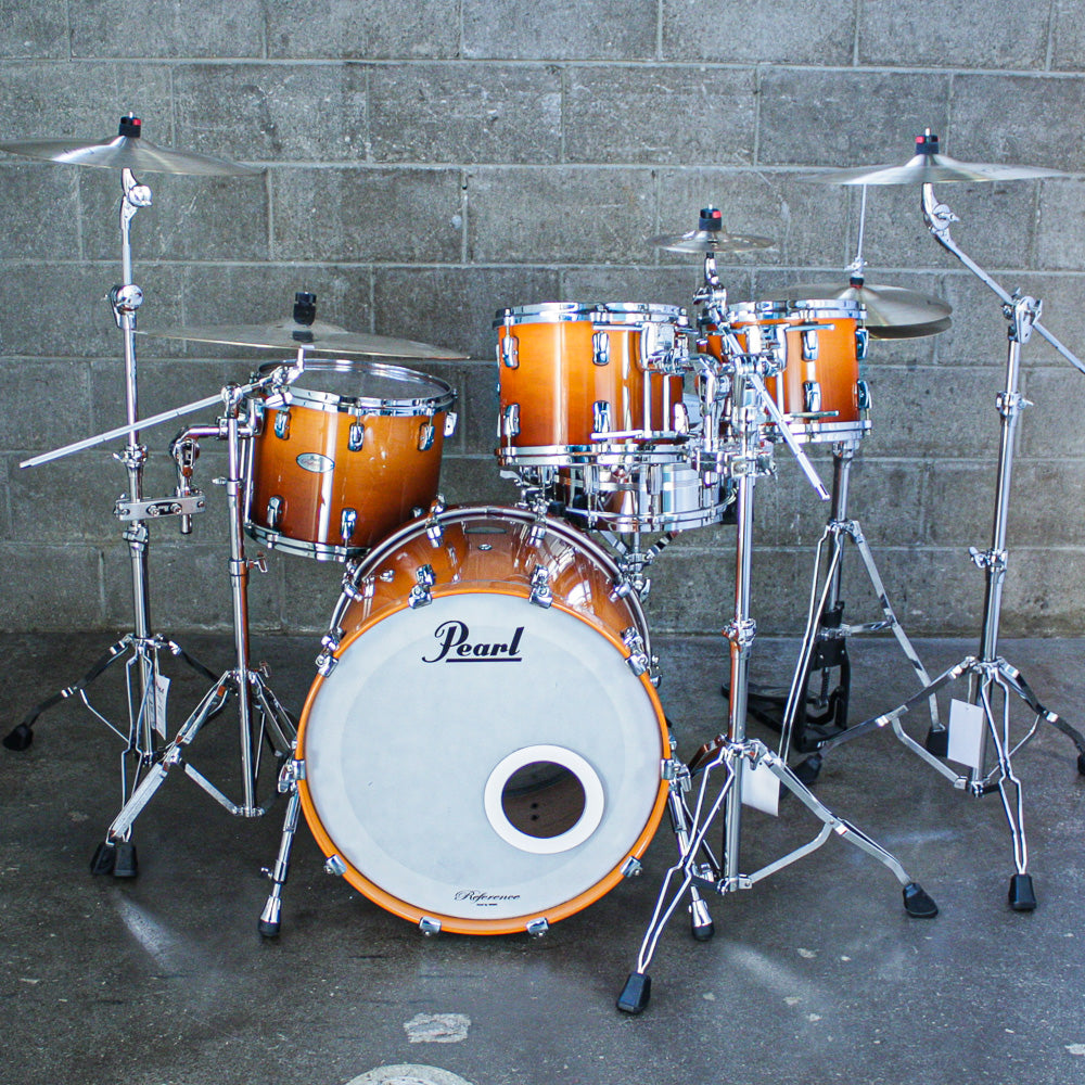 Pearl Reference 4 Piece Drum Kit in Root Beer Fade (10/12/14/22)