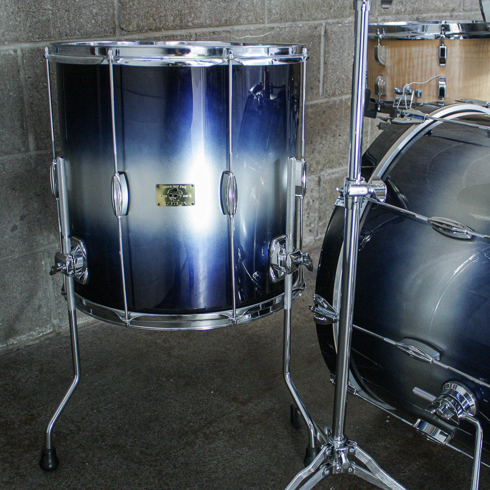 Pork Pie Hip Pig 3-Piece Drum Kit in Silver Blue Duco (22/13/16)