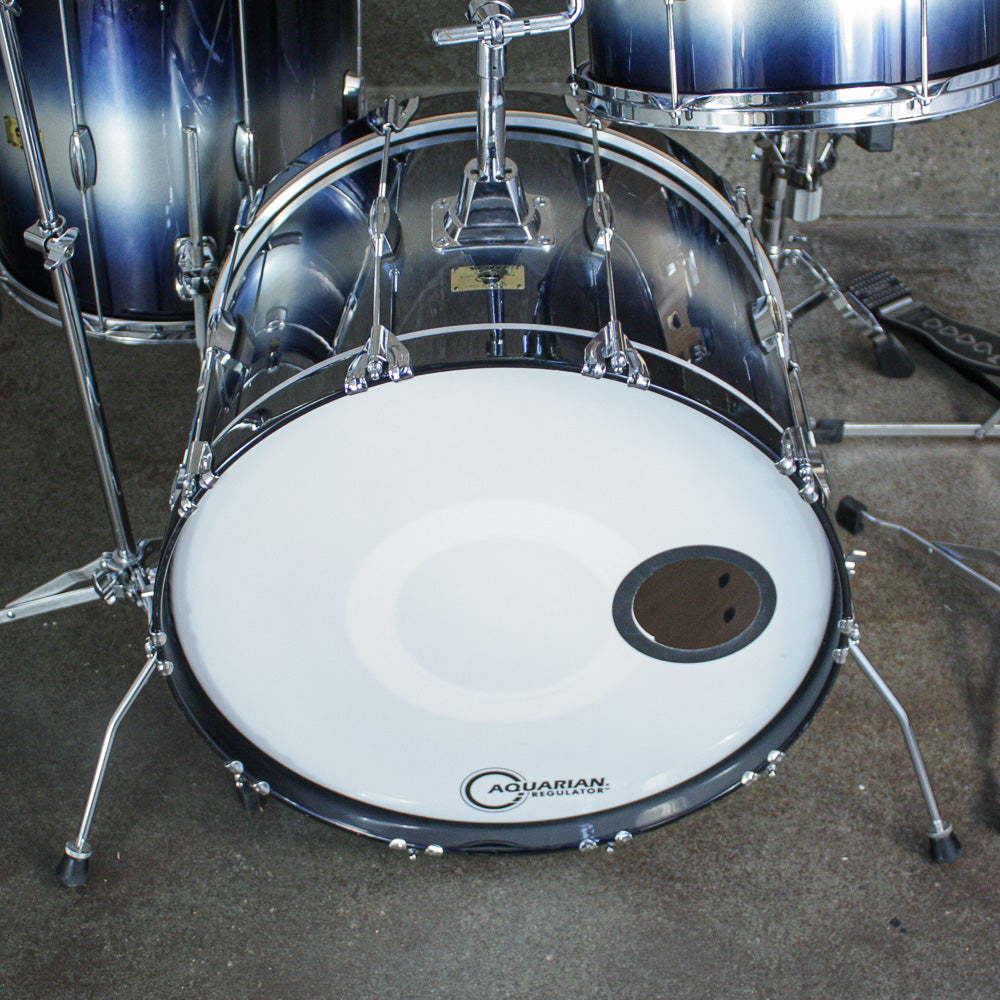 Pork Pie Hip Pig 3-Piece Drum Kit in Silver Blue Duco (22/13/16)