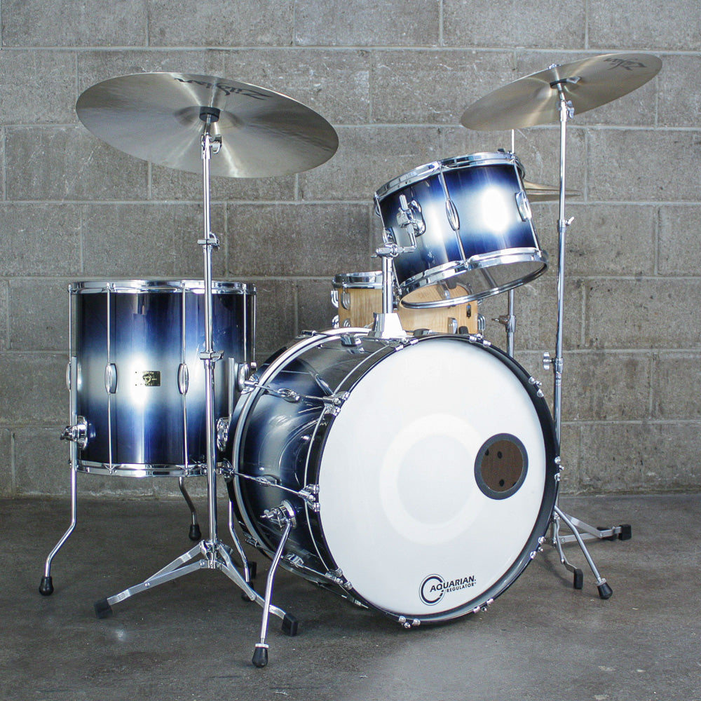 Pork Pie Hip Pig 3-Piece Drum Kit in Silver Blue Duco (22/13/16)