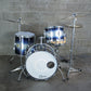 Pork Pie Hip Pig 3-Piece Drum Kit in Silver Blue Duco (22/13/16)