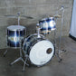 Pork Pie Hip Pig 3-Piece Drum Kit in Silver Blue Duco (22/13/16)