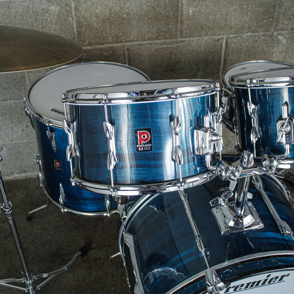 Premier Mid 70s B303 Drum kit in Aquamarine Finish (22/16/14/12) with Snare Drum