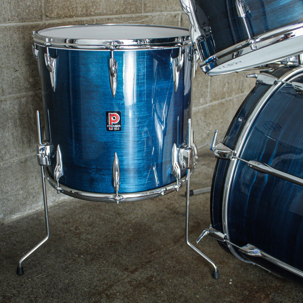Premier Mid 70s B303 Drum kit in Aquamarine Finish (22/16/14/12) with Snare Drum