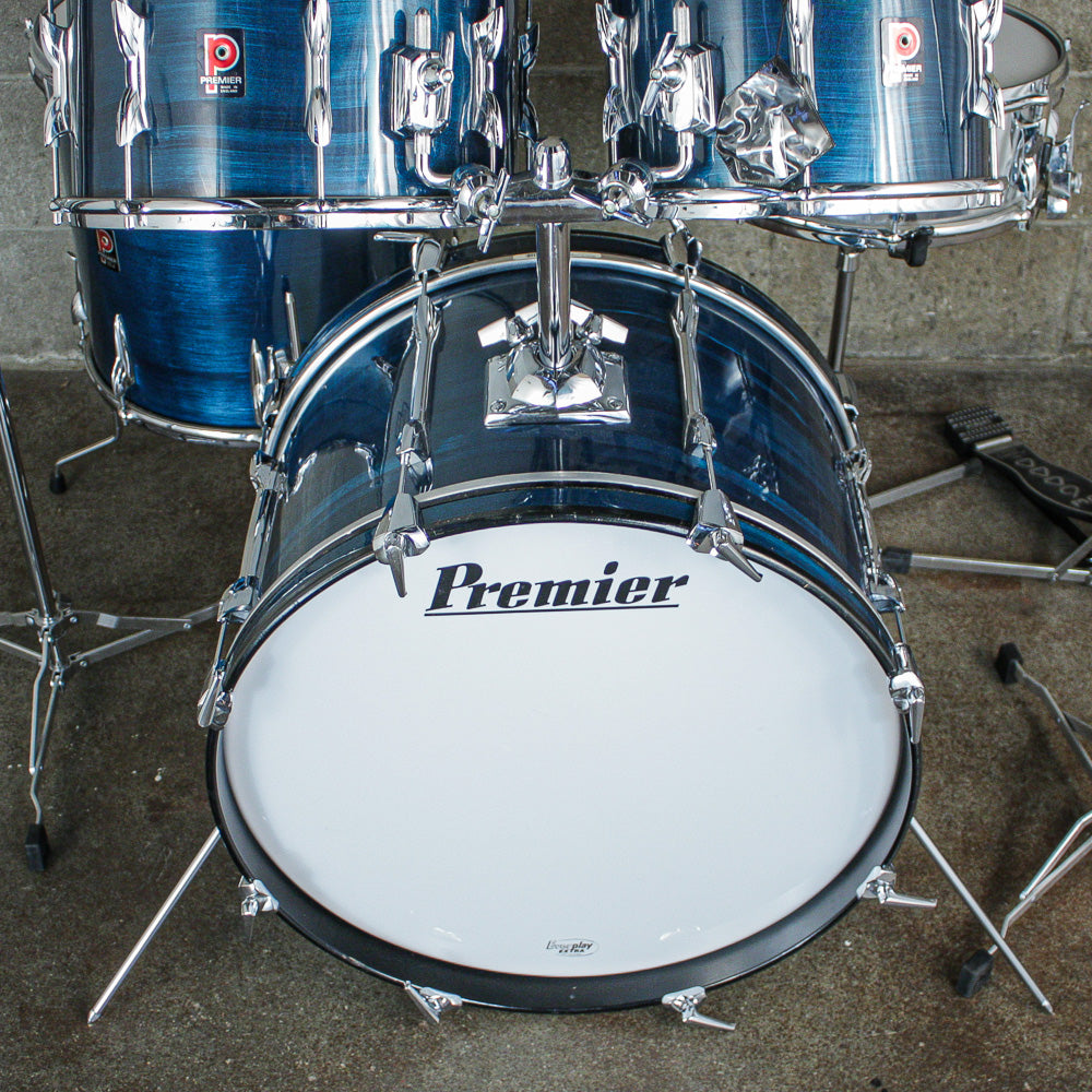 Premier Mid 70s B303 Drum kit in Aquamarine Finish (22/16/14/12) with Snare Drum