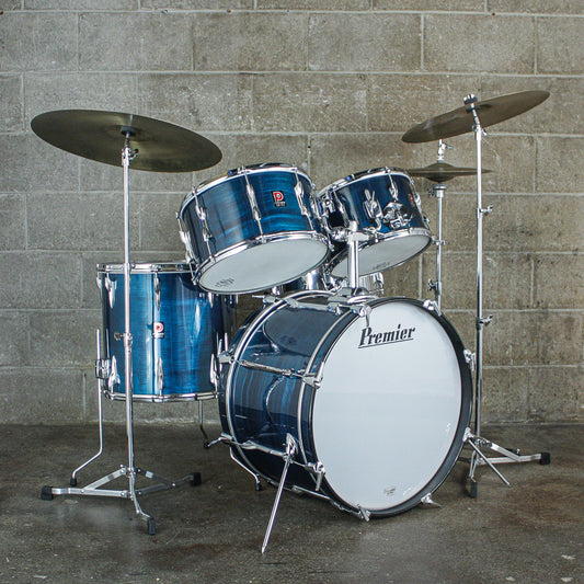 Premier Mid 70s B303 Drum kit in Aquamarine Finish (22/16/14/12) with Snare Drum