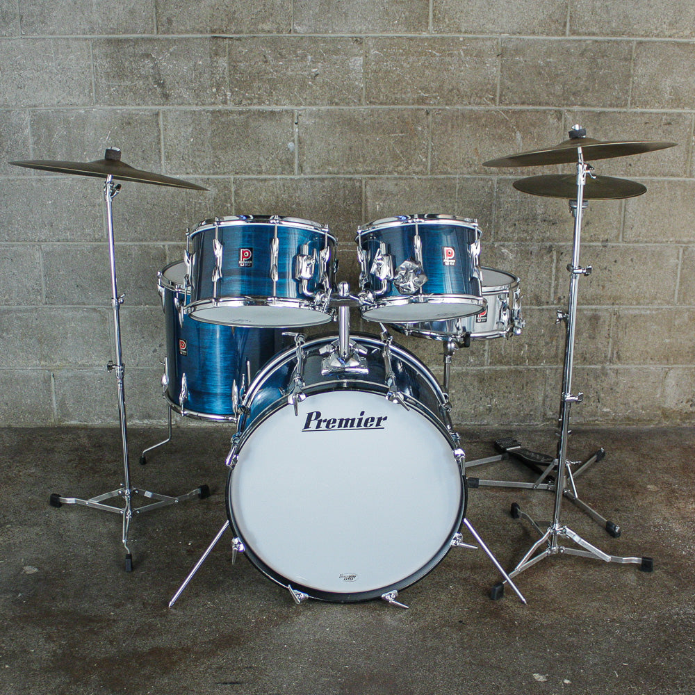 Premier Mid 70s B303 Drum kit in Aquamarine Finish (22/16/14/12) with Snare Drum