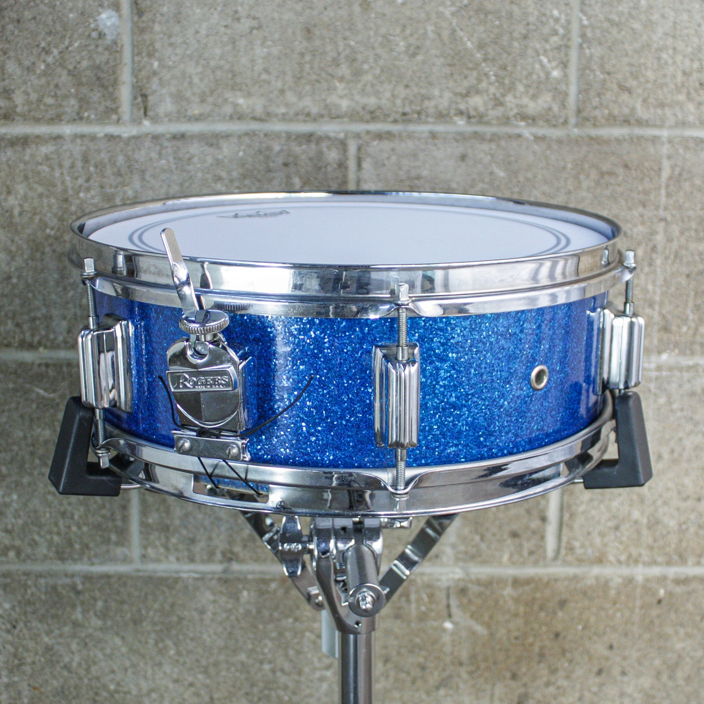 Rogers 5" x 14" 1960's Luxor Blue Sparkle Snare Drum