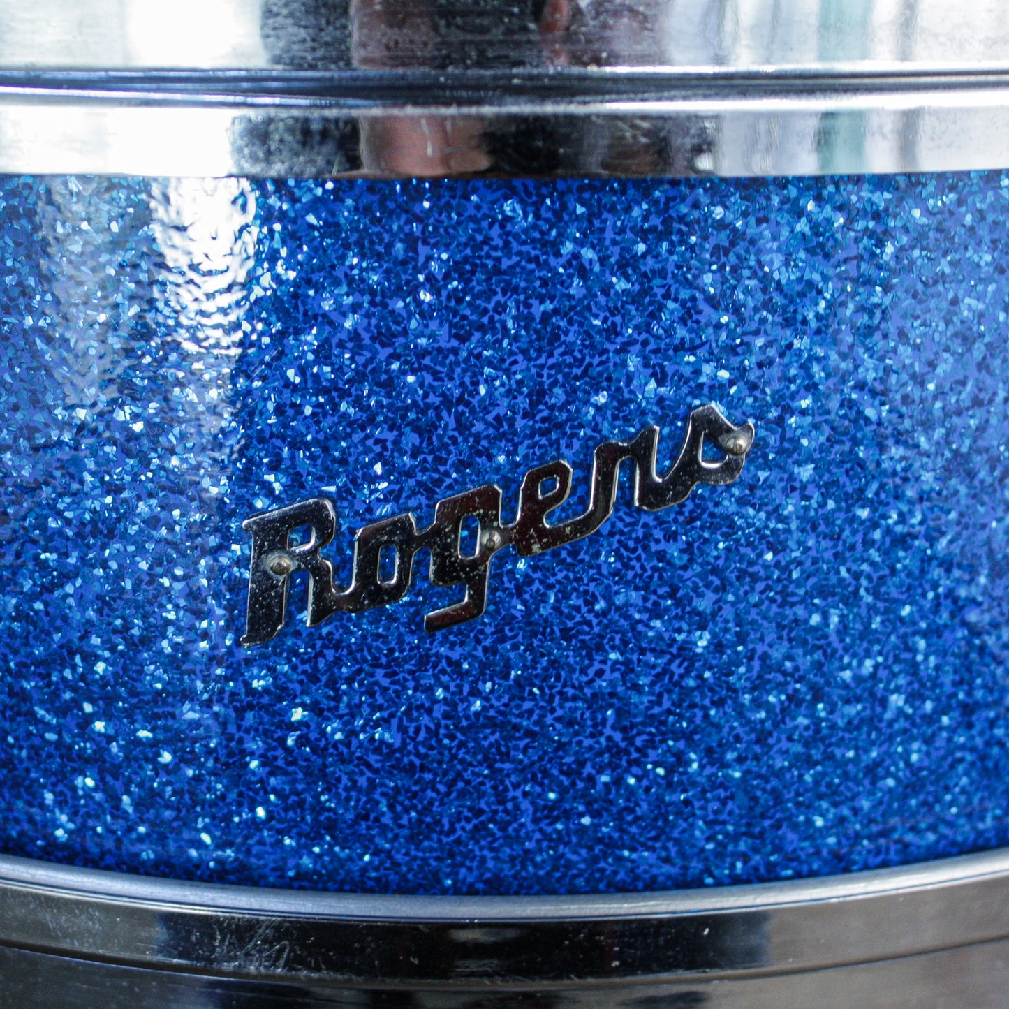 Rogers 5" x 14" 1960's Luxor Blue Sparkle Snare Drum