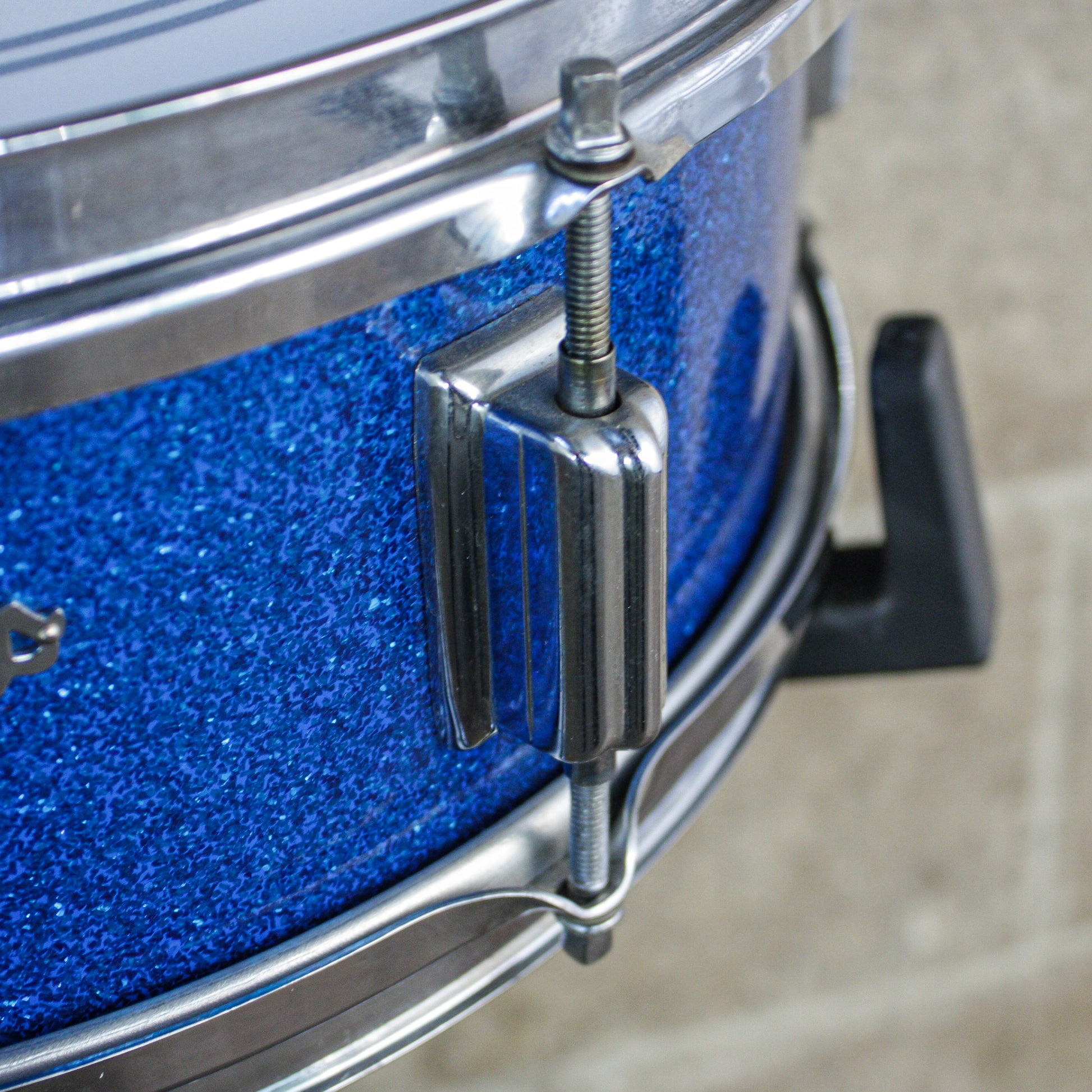 Rogers 5" x 14" 1960's Luxor Blue Sparkle Snare Drum
