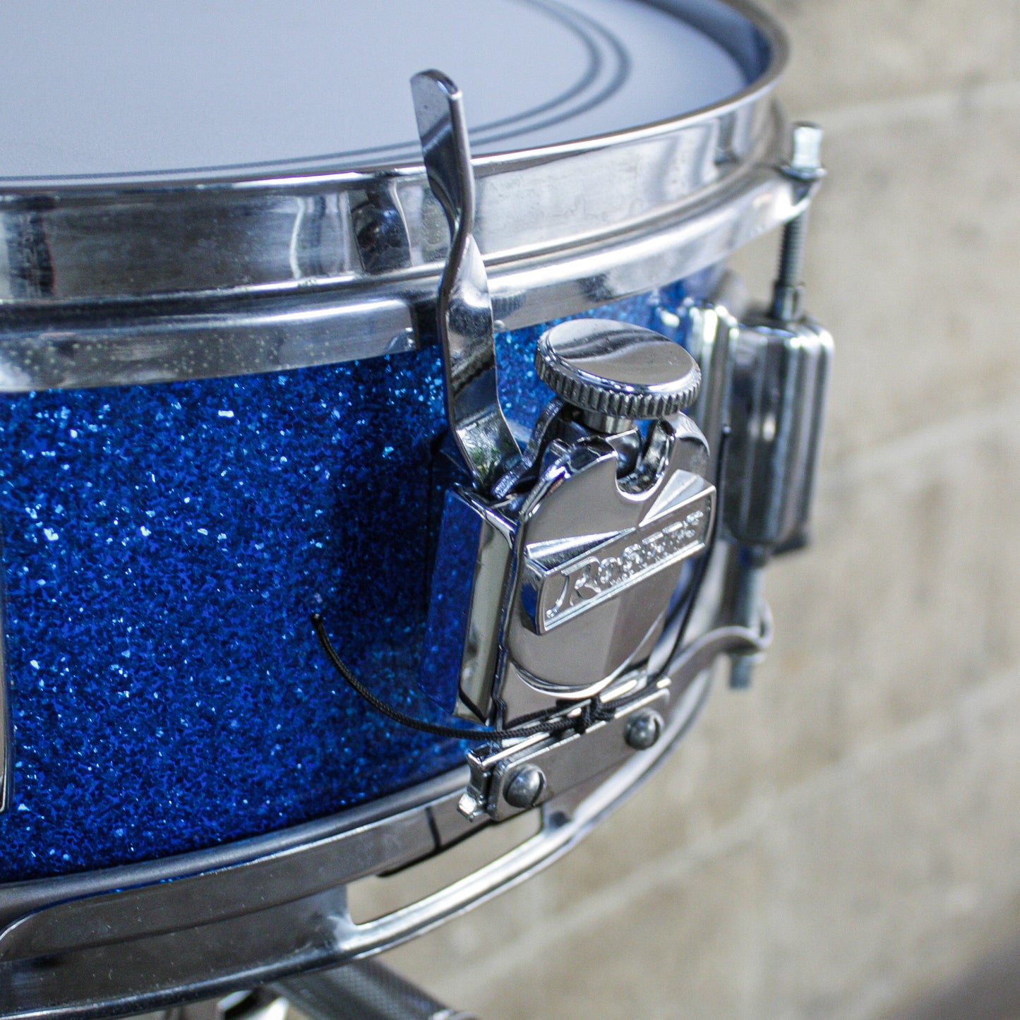 Rogers 5" x 14" 1960's Luxor Blue Sparkle Snare Drum